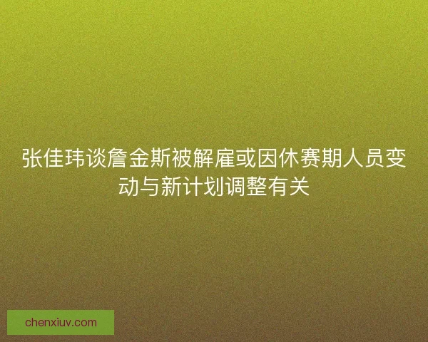 张佳玮谈詹金斯被解雇或因休赛期人员变动与新计划调整有关